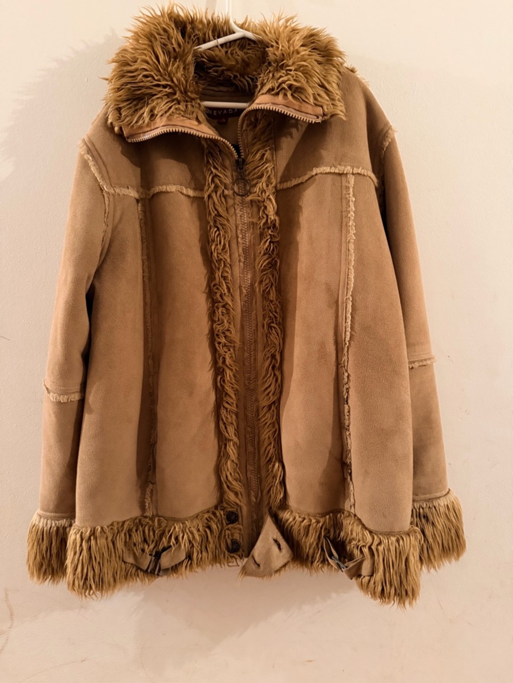 Teddy Shearling Jacket in Camel